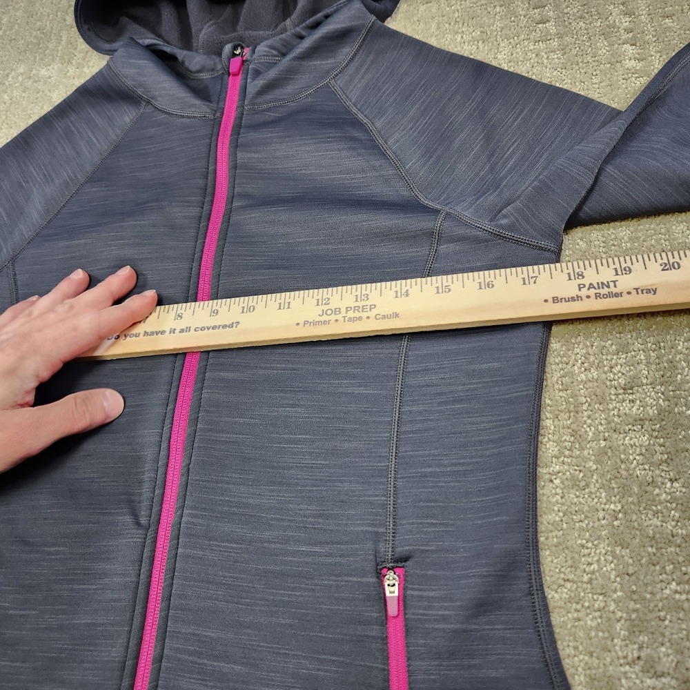 Title Nine Jacket Women XS Full Zip Heather Gray Fleece Golf Hoodie Performance - Picture 3 of 9